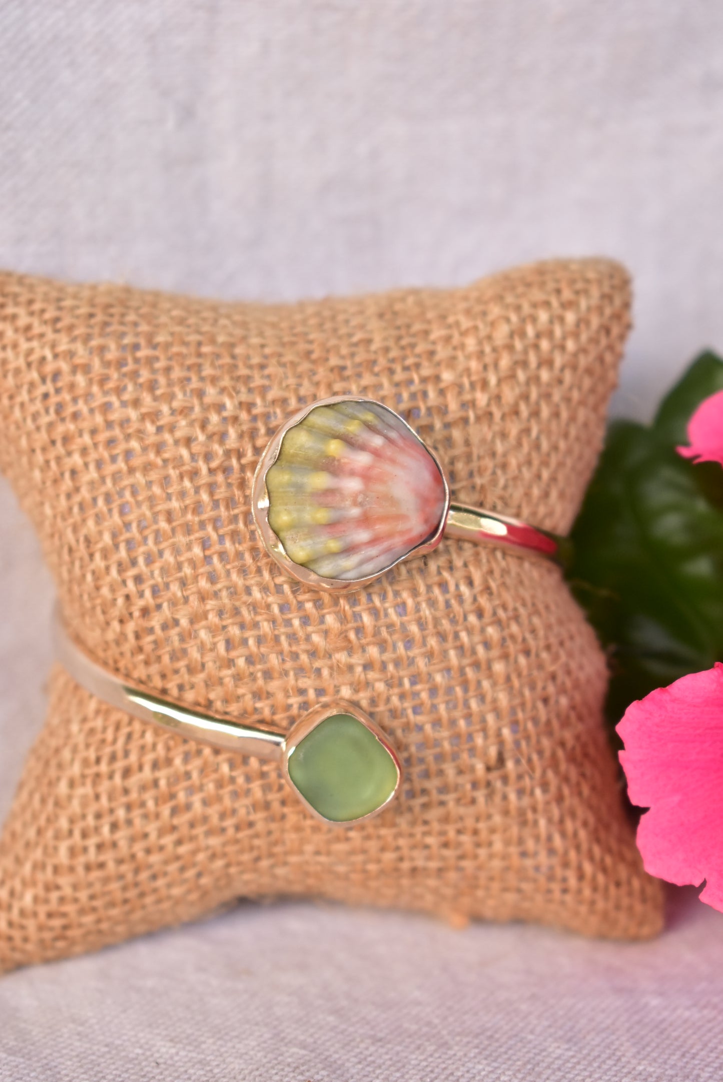 Sunrise and Seaglass cuff