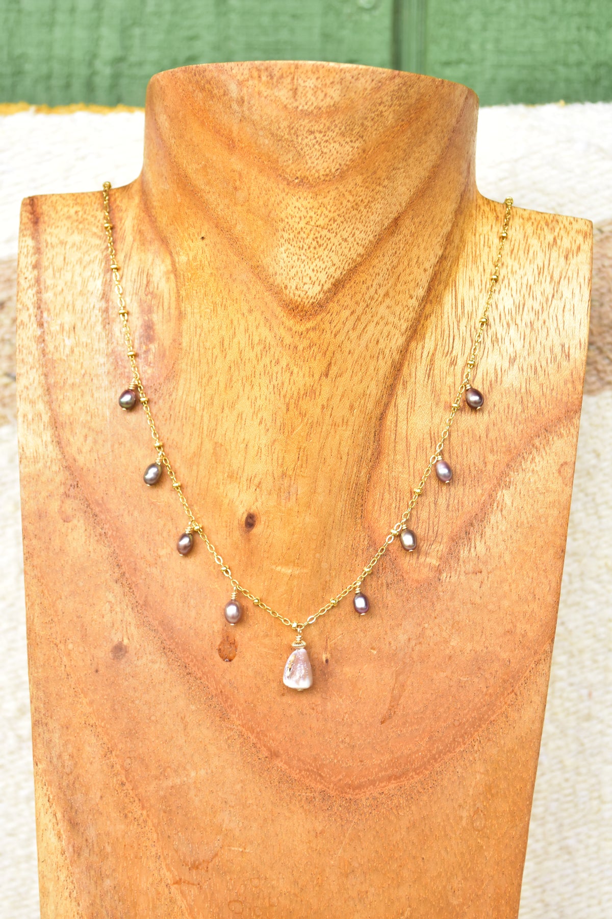 Cone shell pearl necklace