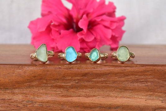Seaglass heirloom ring