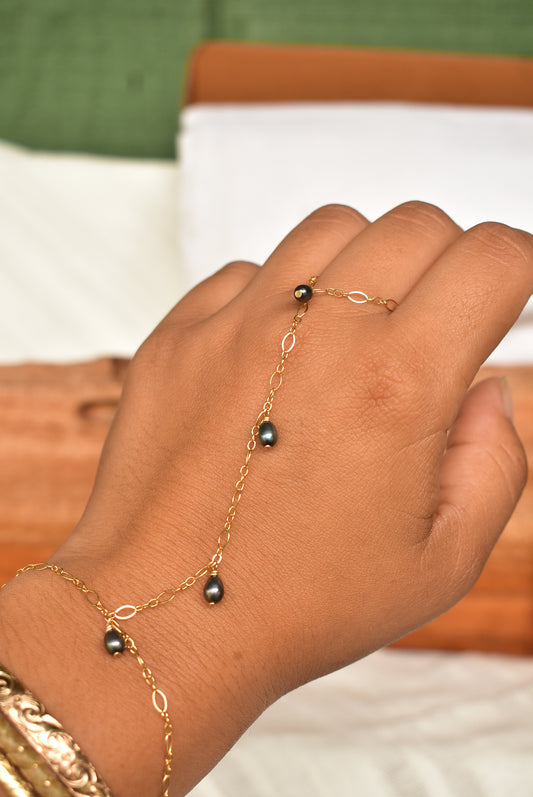 Blue freshwater hand chain