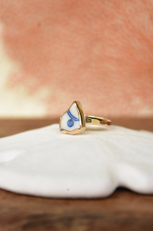 Beach pottery ring