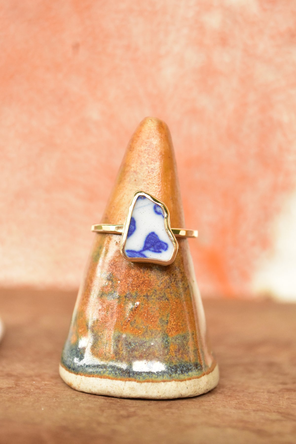 Beach pottery ring