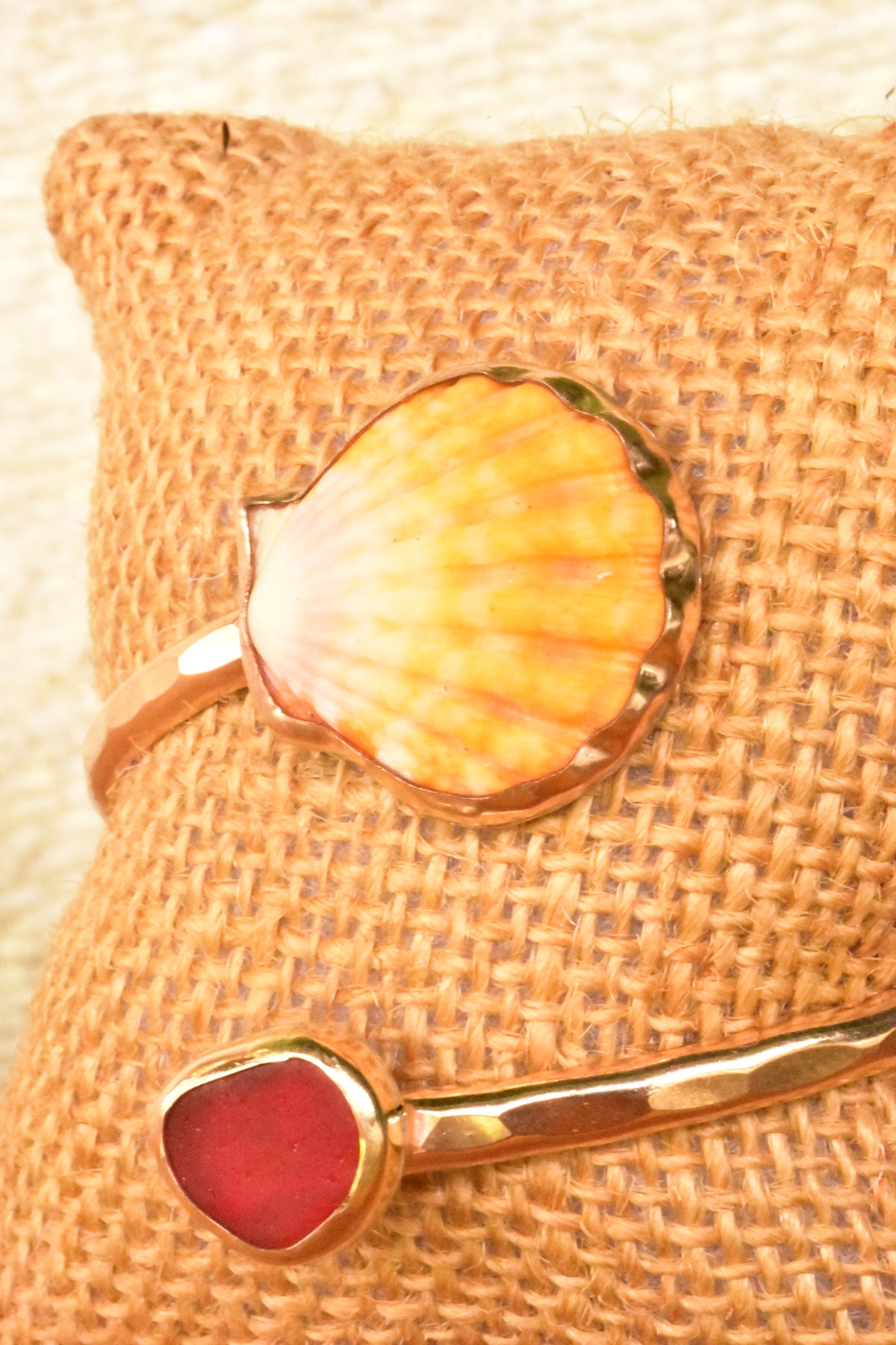 Sunrise seaglass twisted cuff