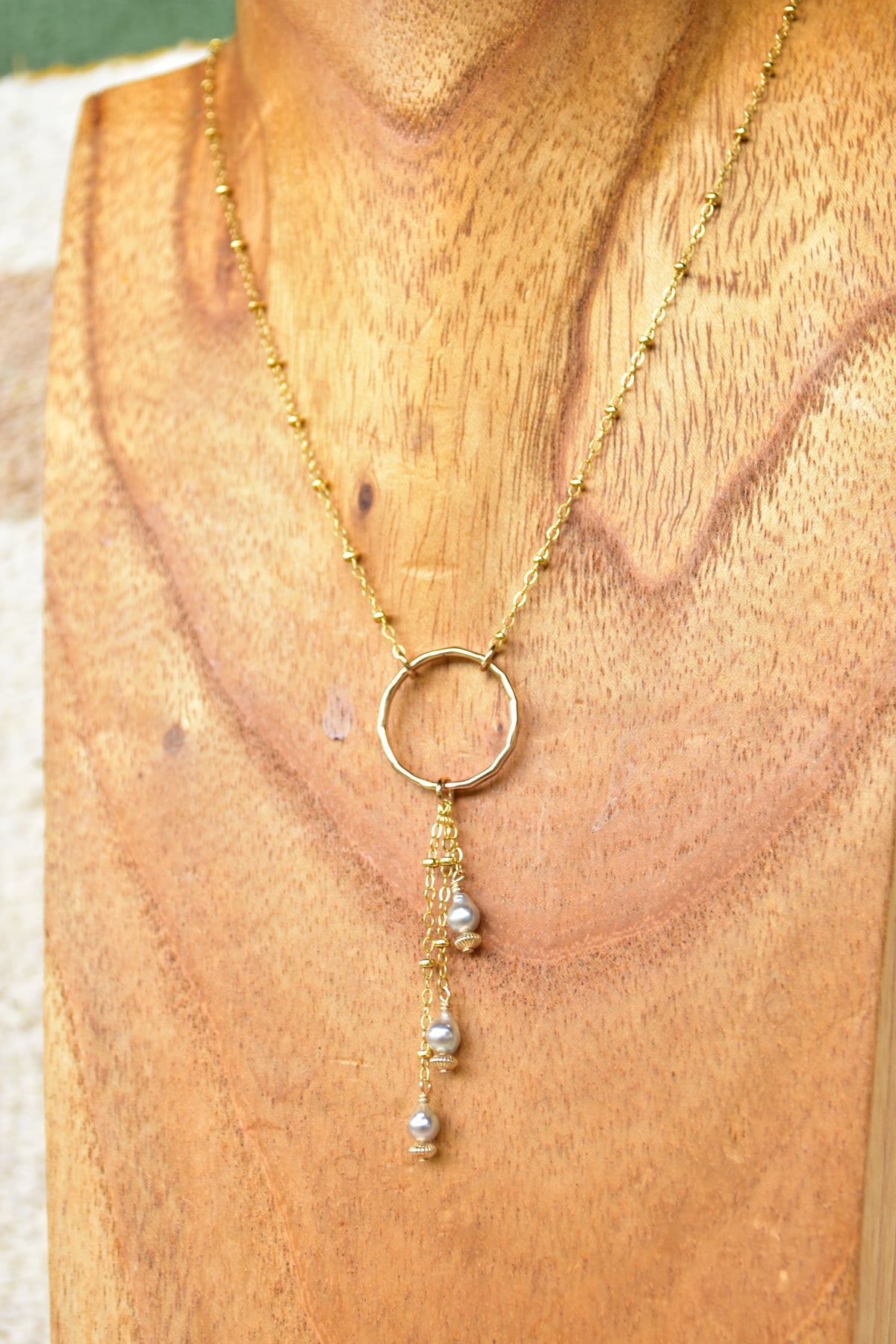 Triple Akoya necklace