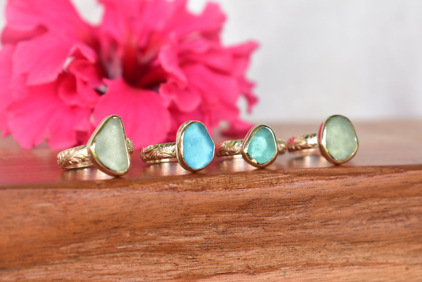 Seaglass heirloom ring