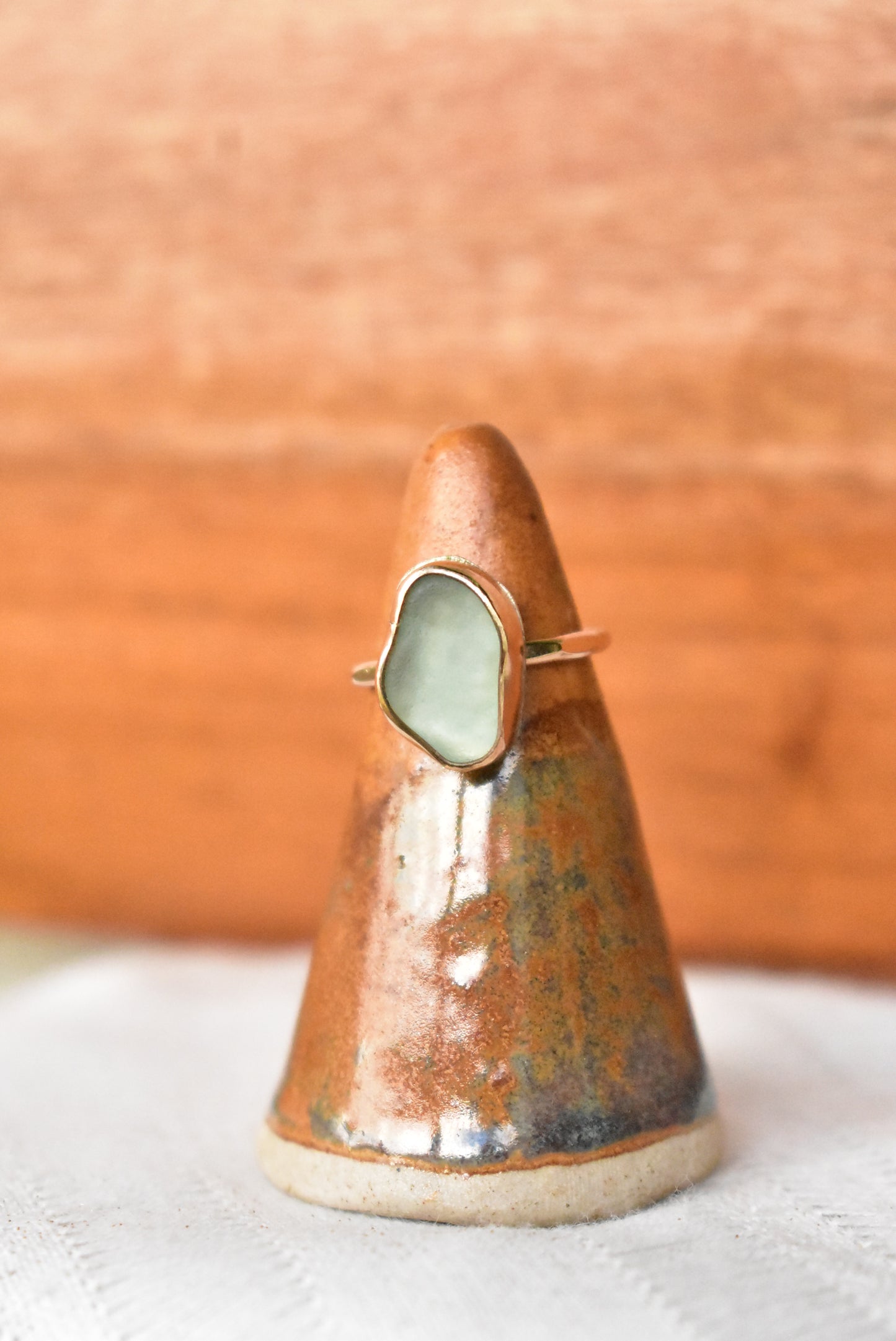 Simple seaglass rings