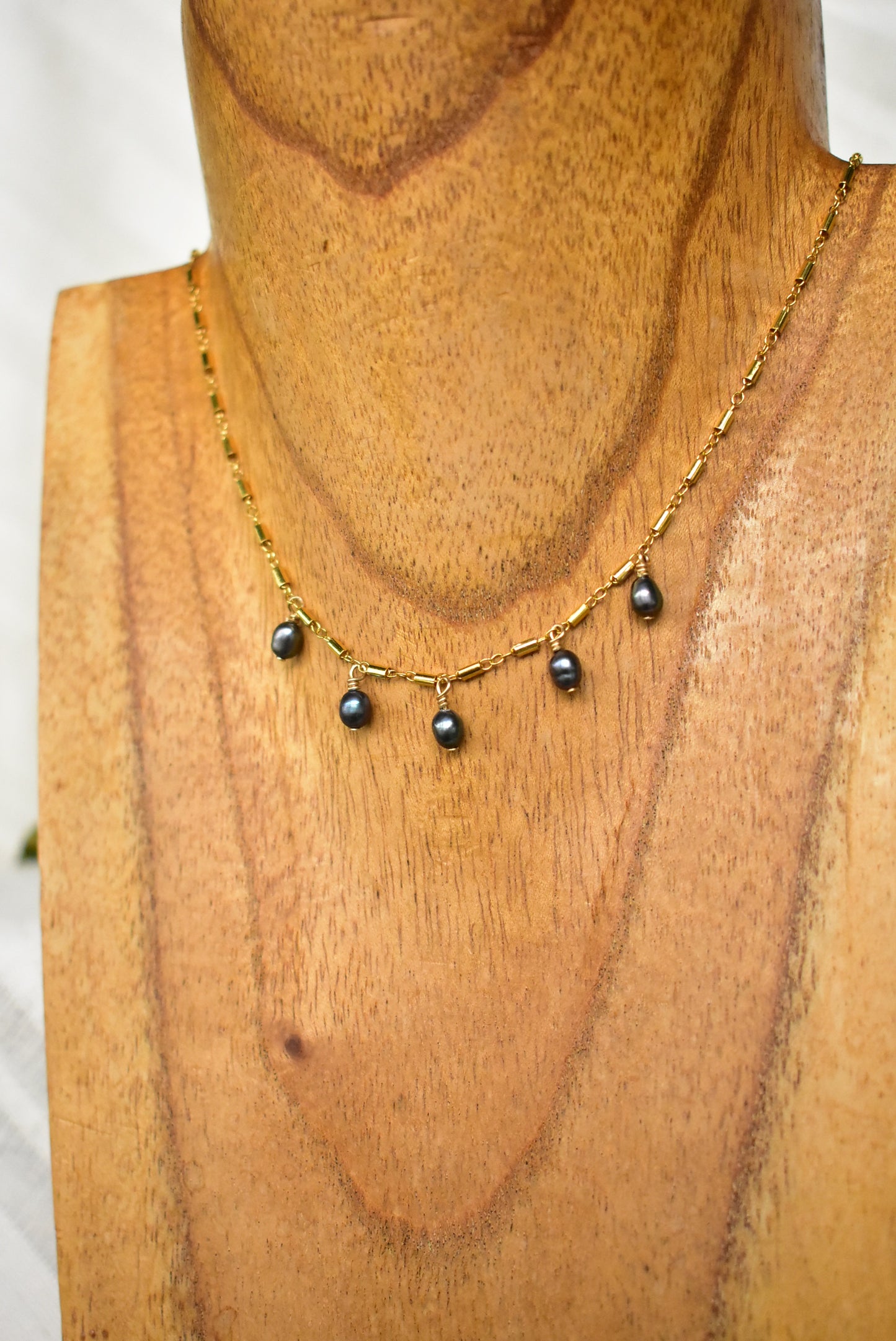Pearl tube necklace