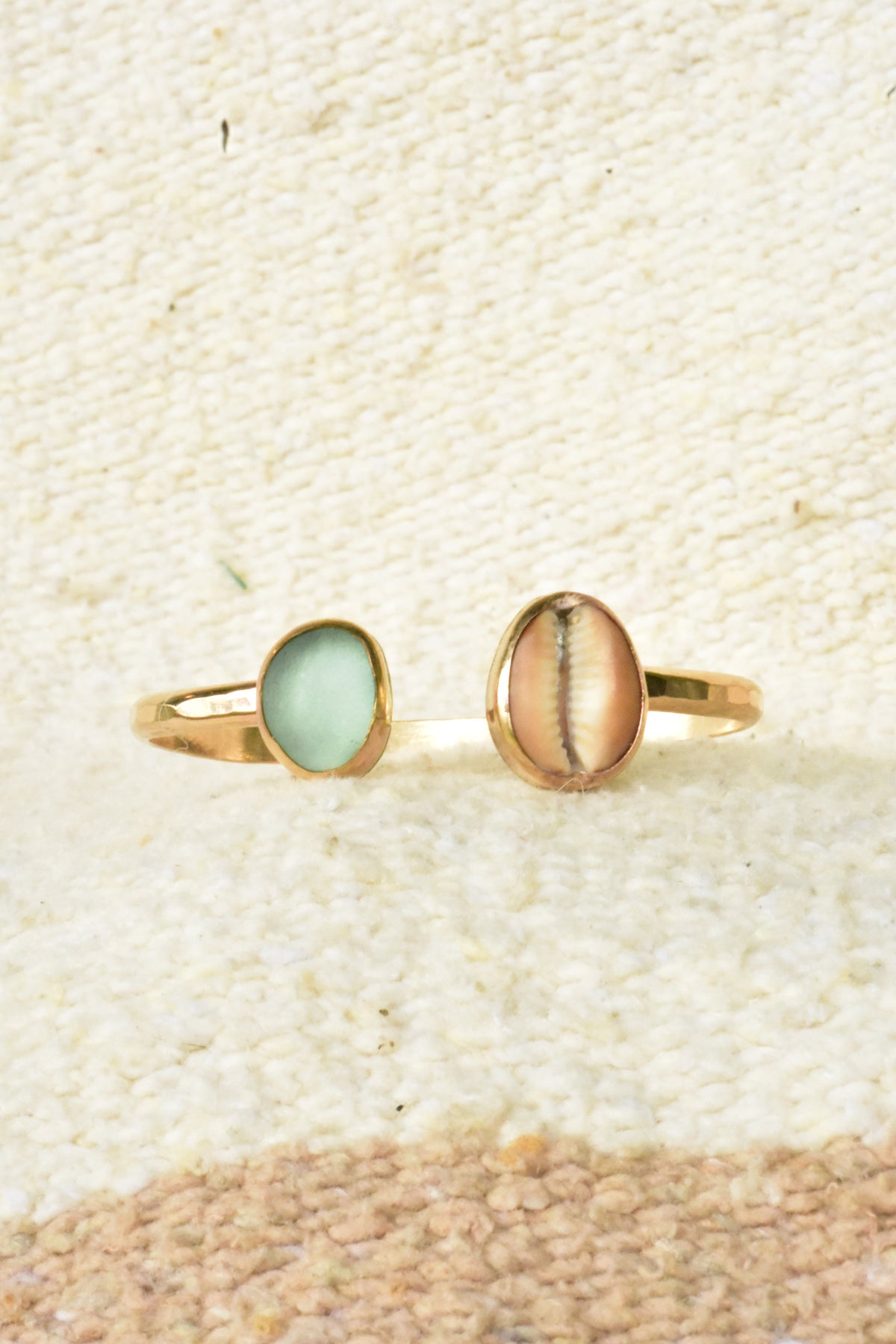 Cowrie Seaglass cuff