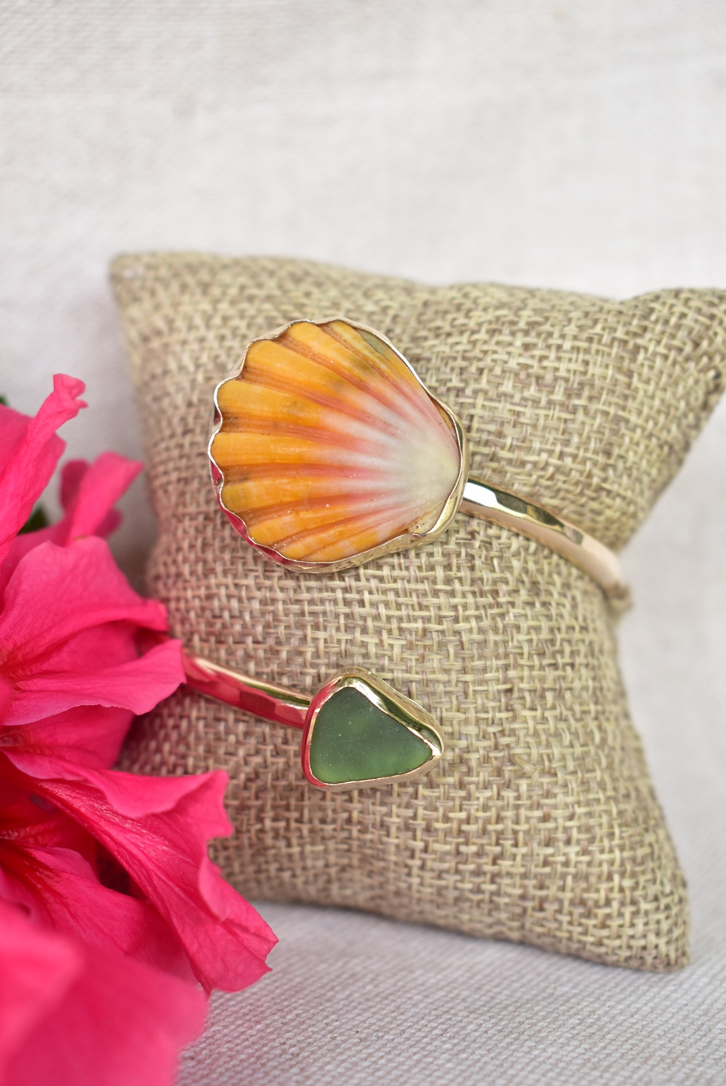 Sunrise seaglass cuff
