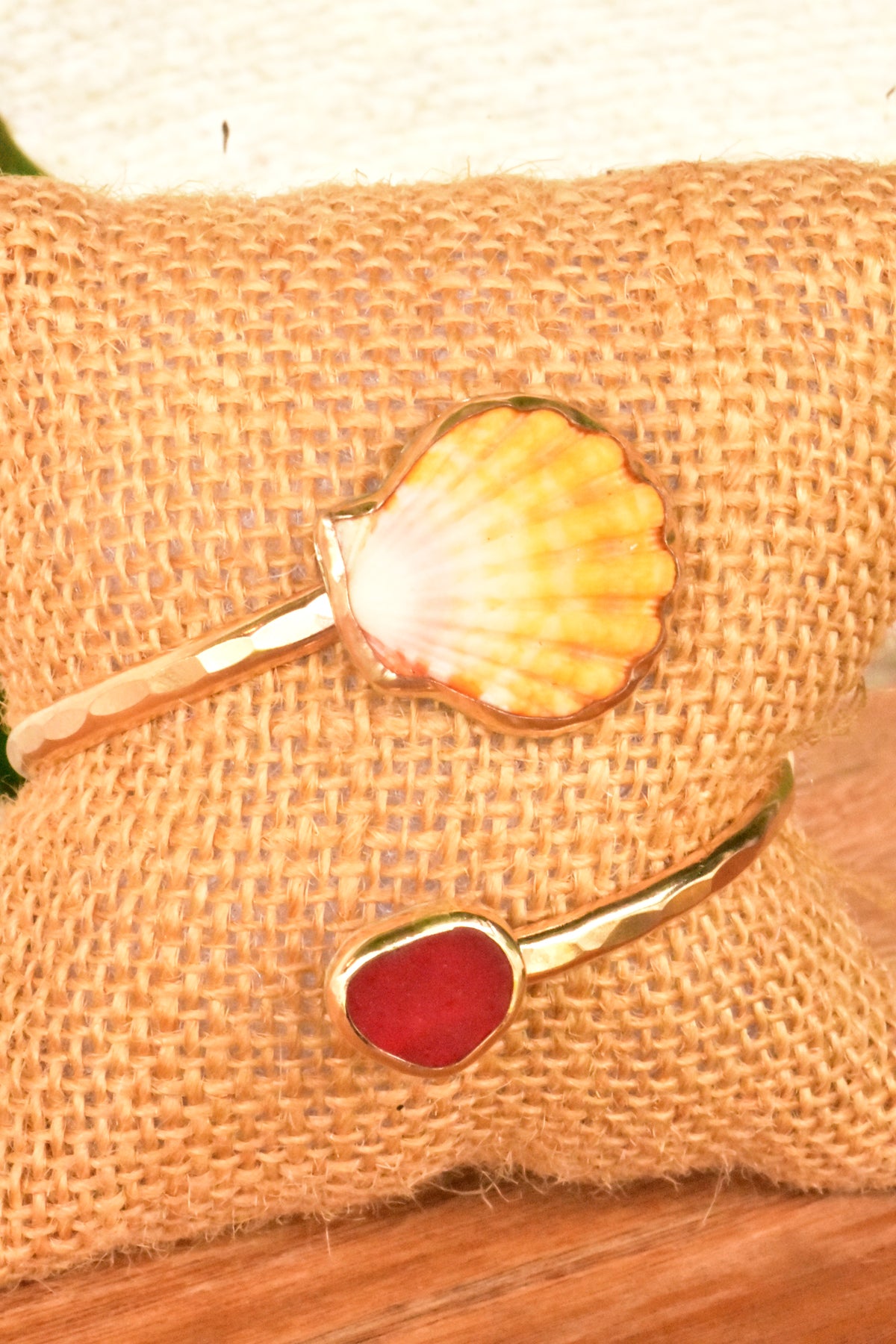 Sunrise seaglass twisted cuff