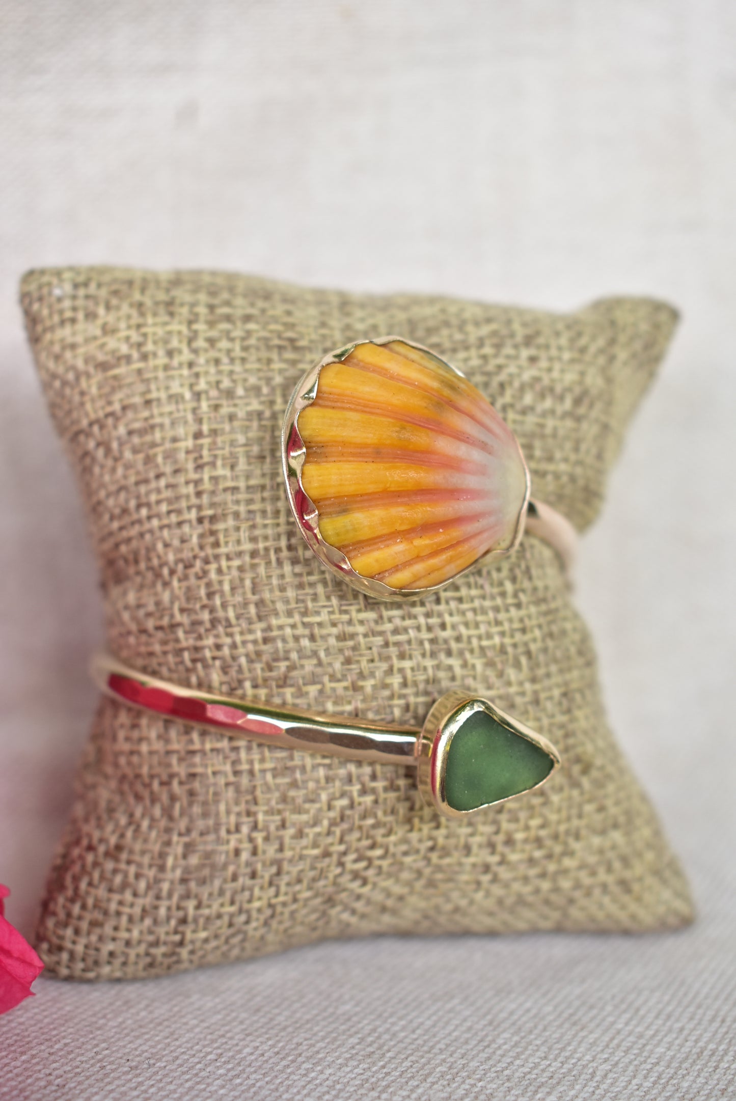 Sunrise seaglass cuff