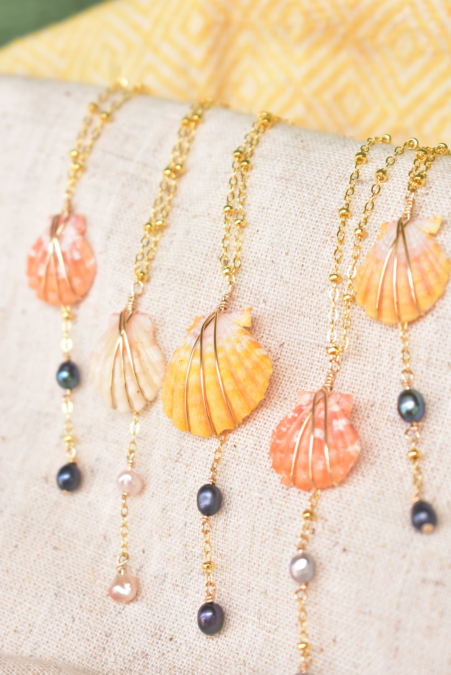 Sunrise keshi drop necklace