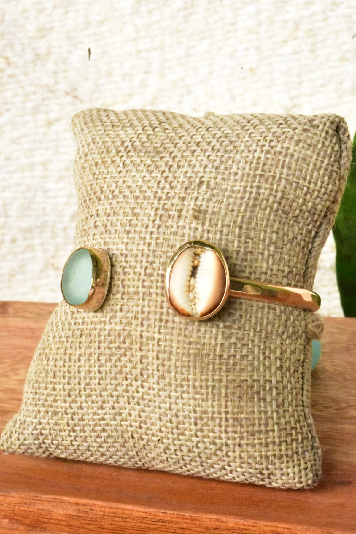 Cowrie Seaglass cuff