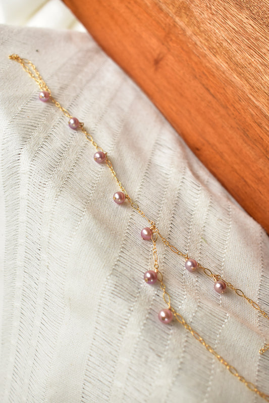 Pink edison hand chain