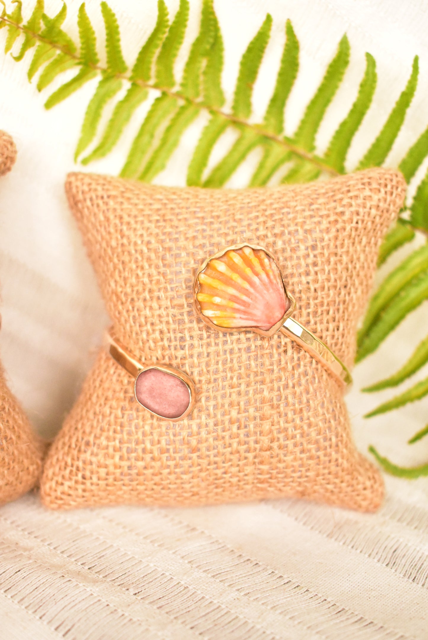 Sunrise X seaglass cuff