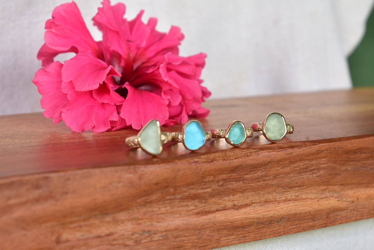 Seaglass heirloom ring