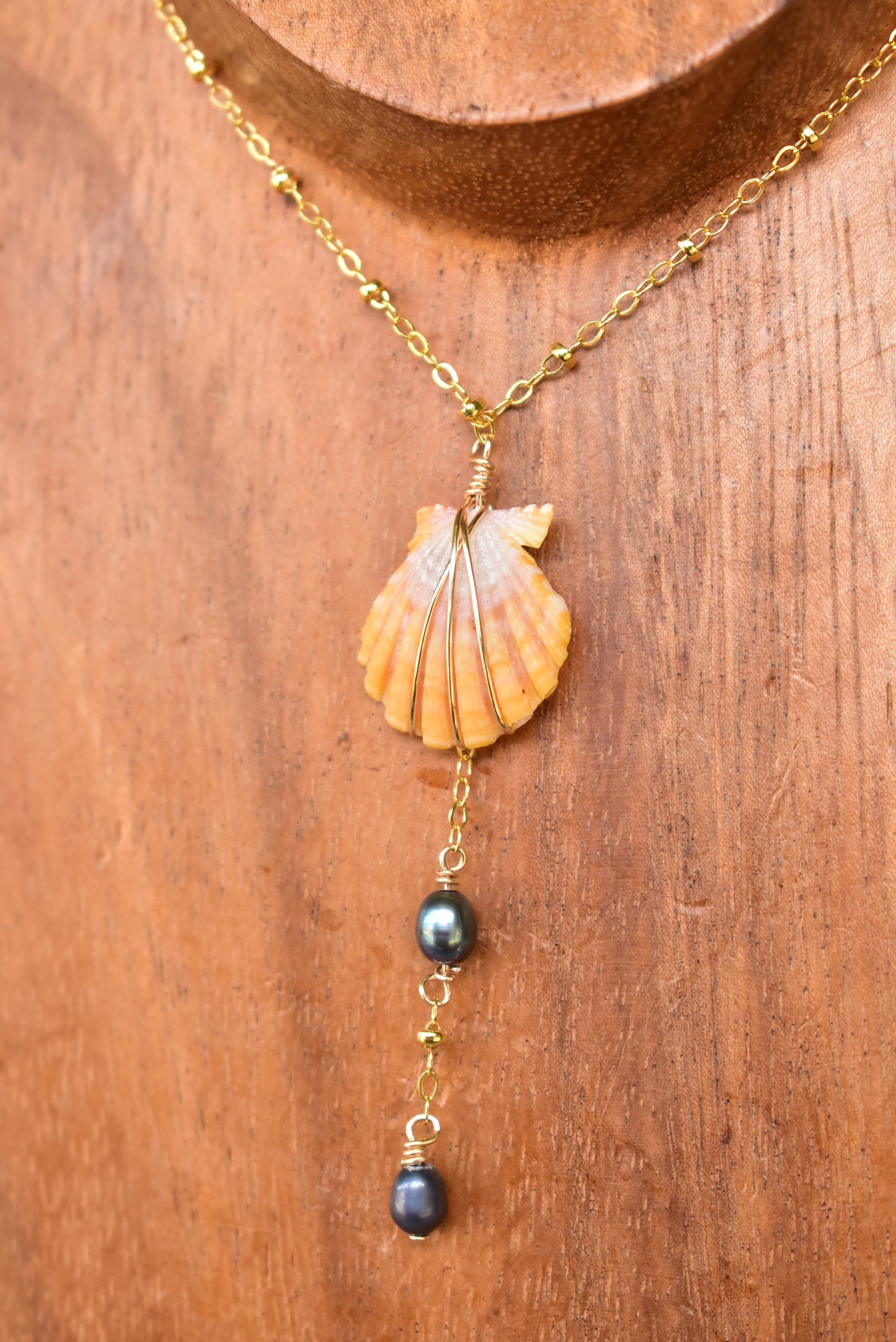 Sunrise keshi drop necklace