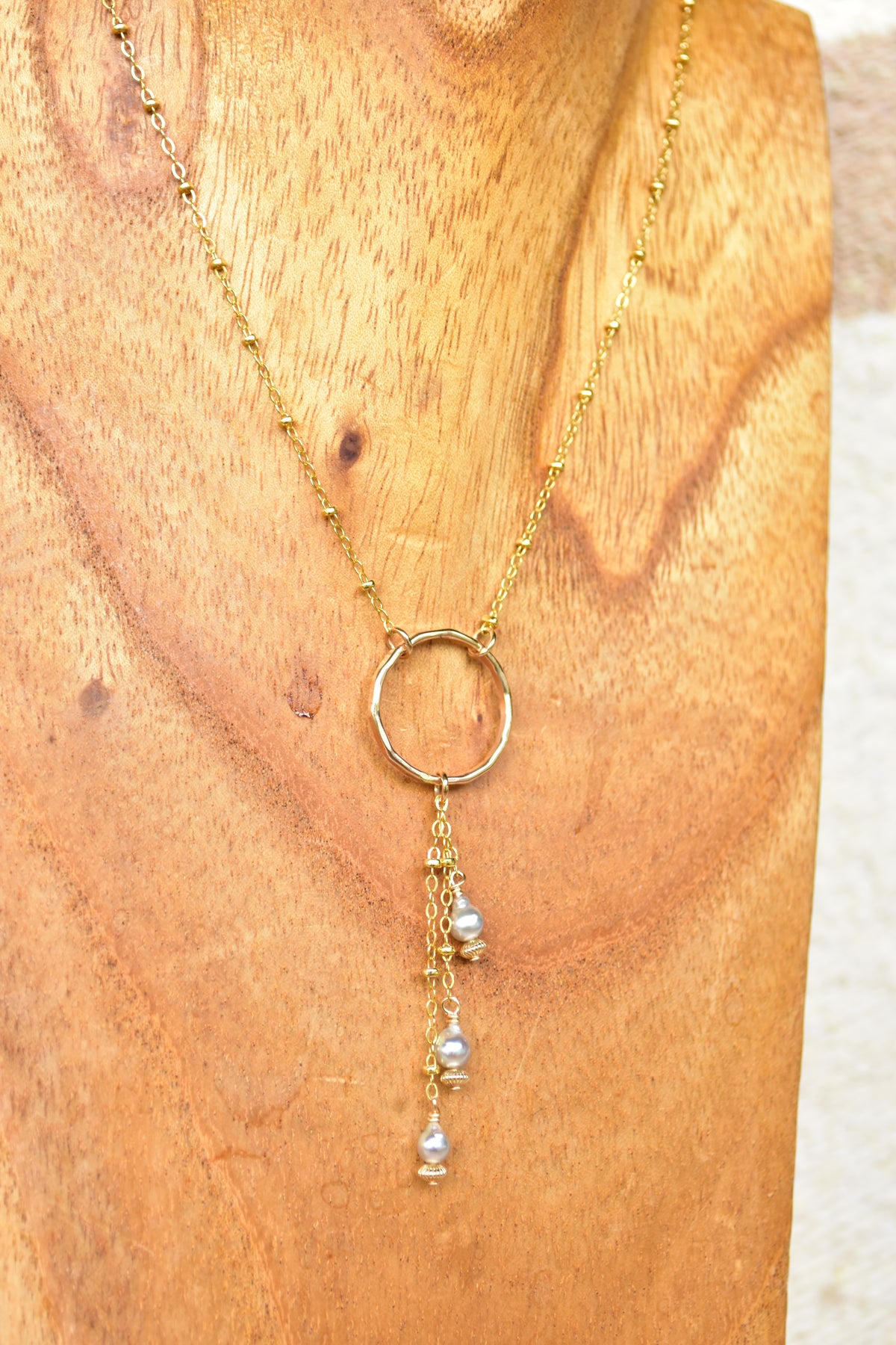 Triple Akoya necklace