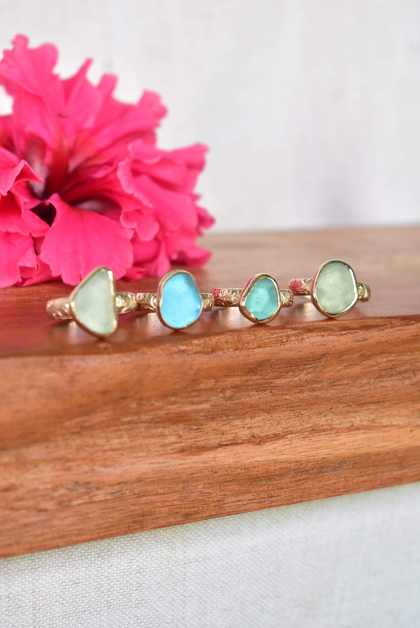 Seaglass heirloom ring