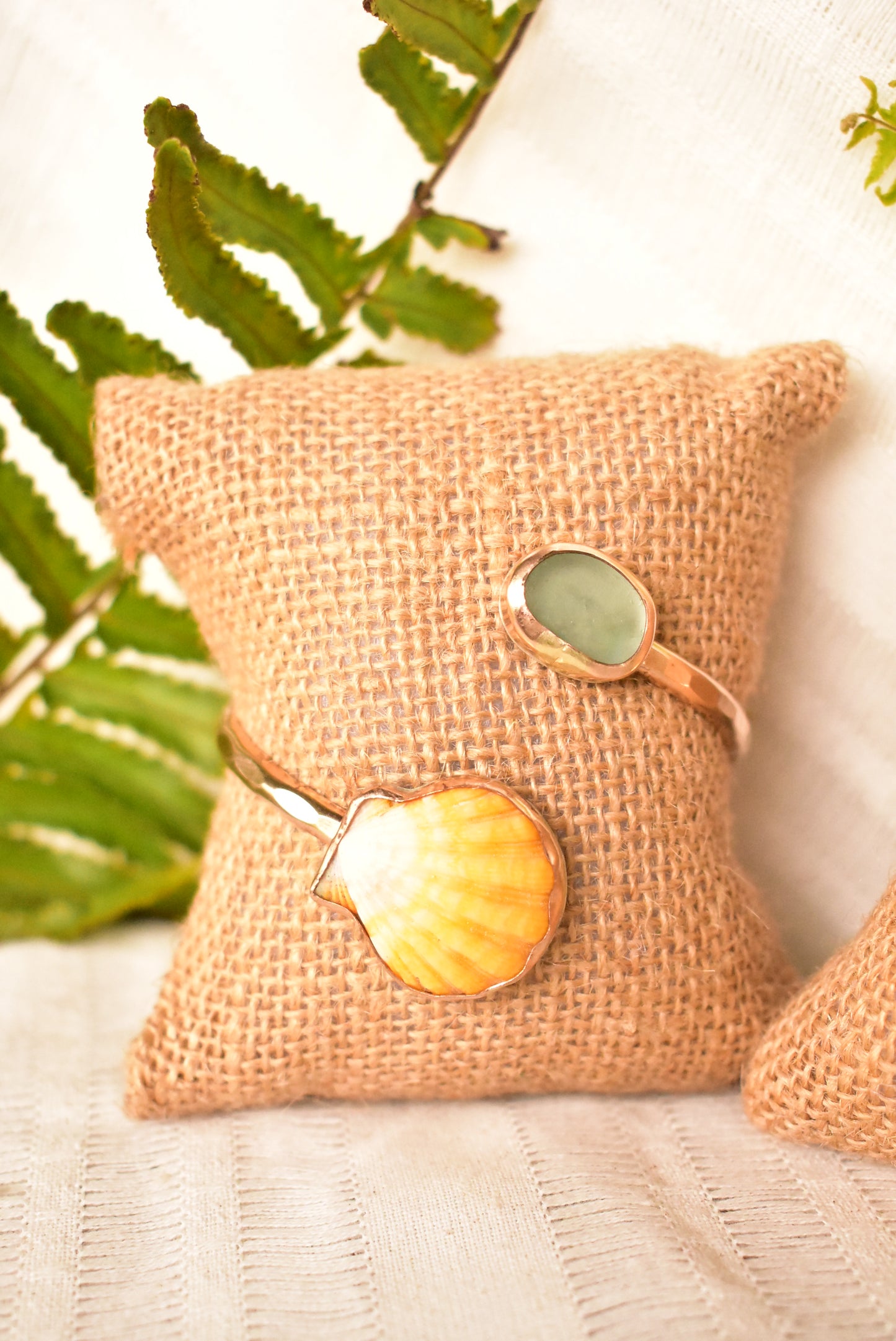 Sunrise X seaglass cuff