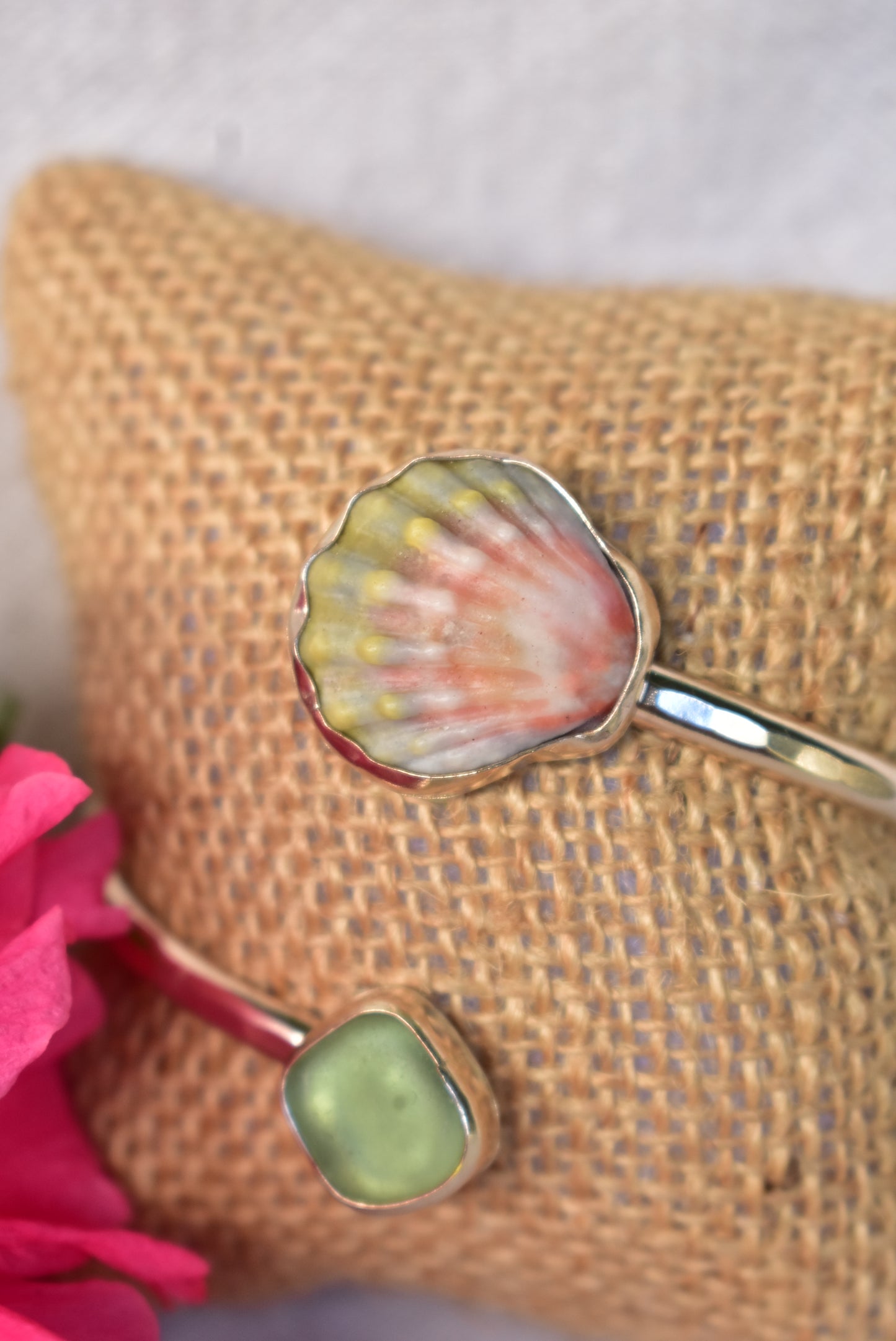 Sunrise and Seaglass cuff