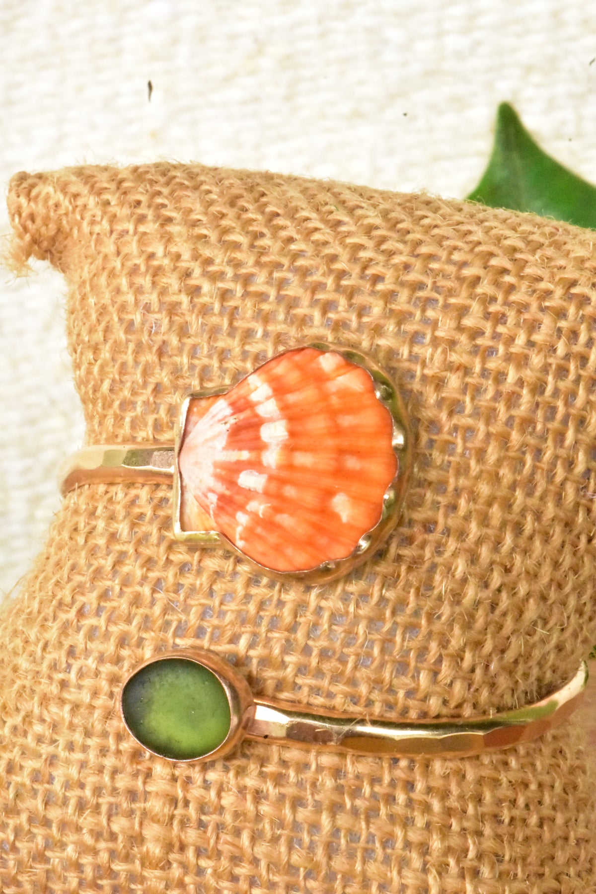 Sunrise seaglass twisted cuff