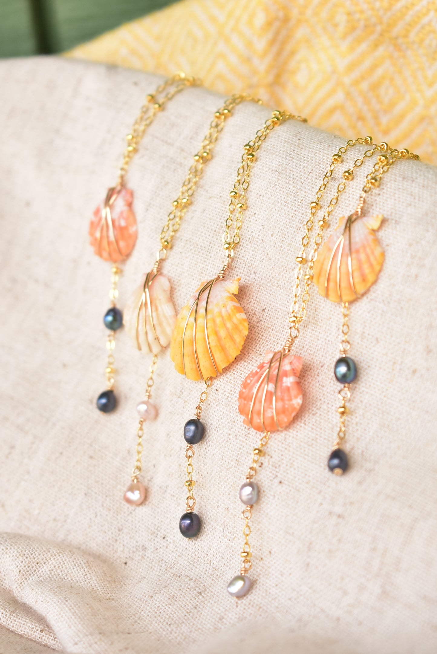 Sunrise keshi drop necklace