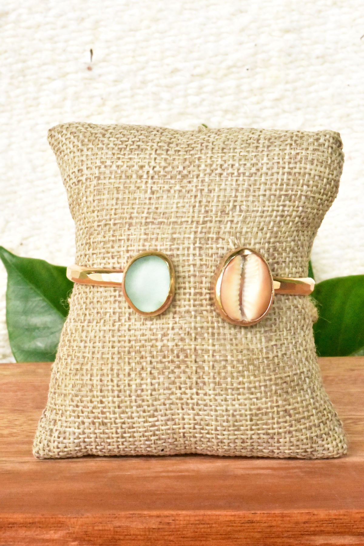 Cowrie Seaglass cuff