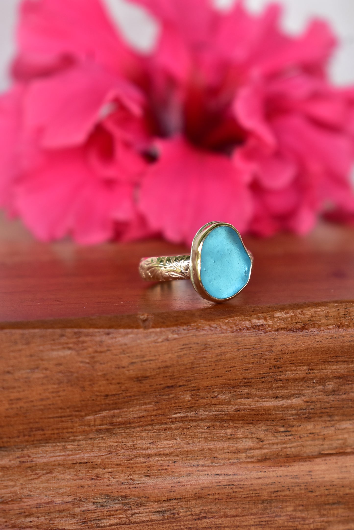 Seaglass heirloom ring