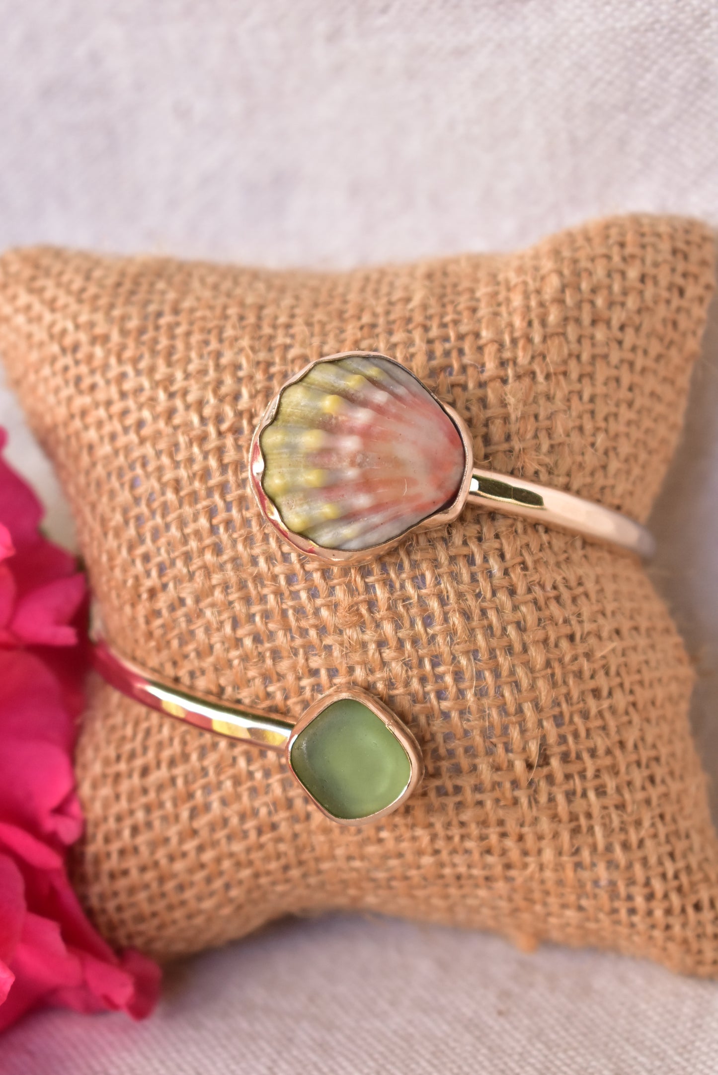 Sunrise and Seaglass cuff