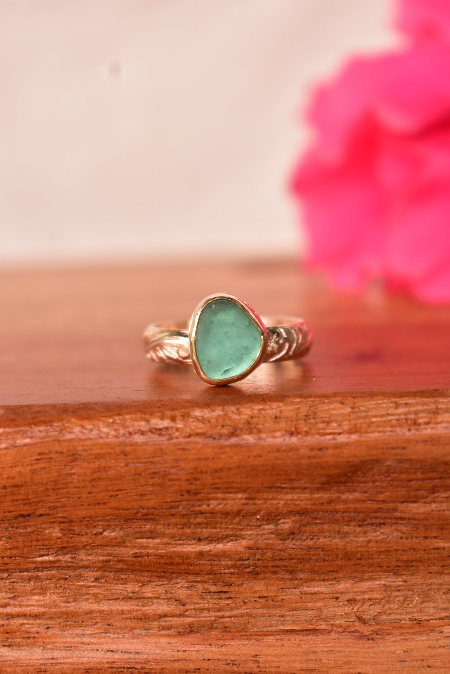 Seaglass heirloom rings