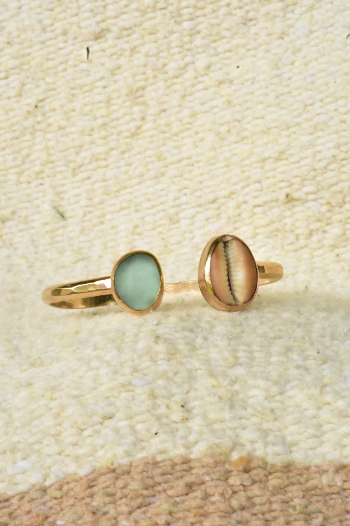 Cowrie Seaglass cuff