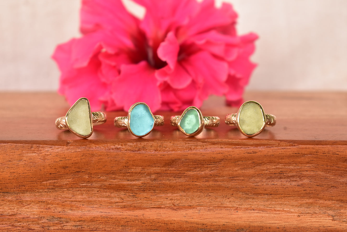 Seaglass heirloom ring