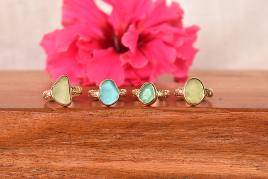 Seaglass heirloom ring