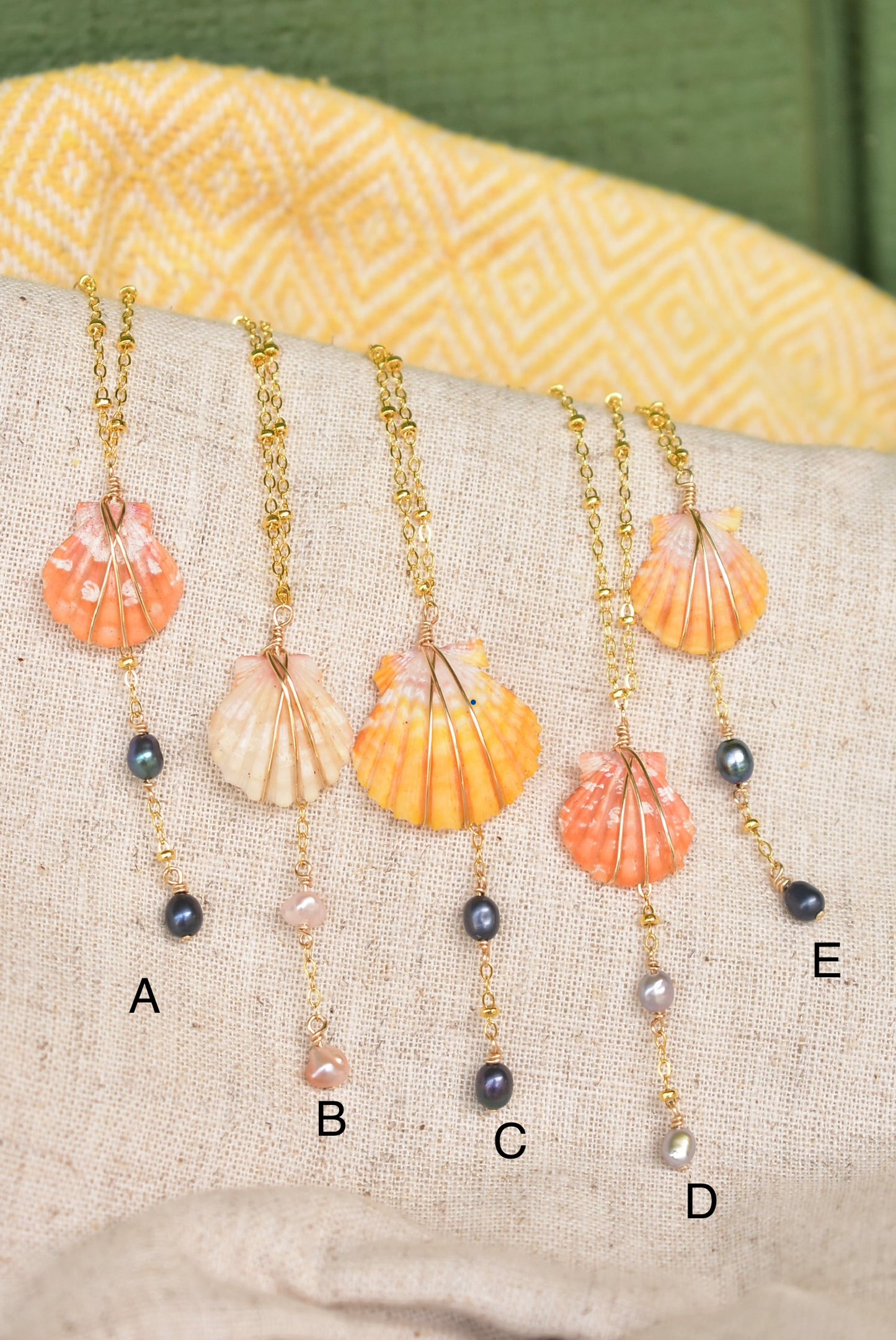 Sunrise keshi drop necklace