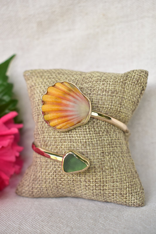 Sunrise seaglass cuff