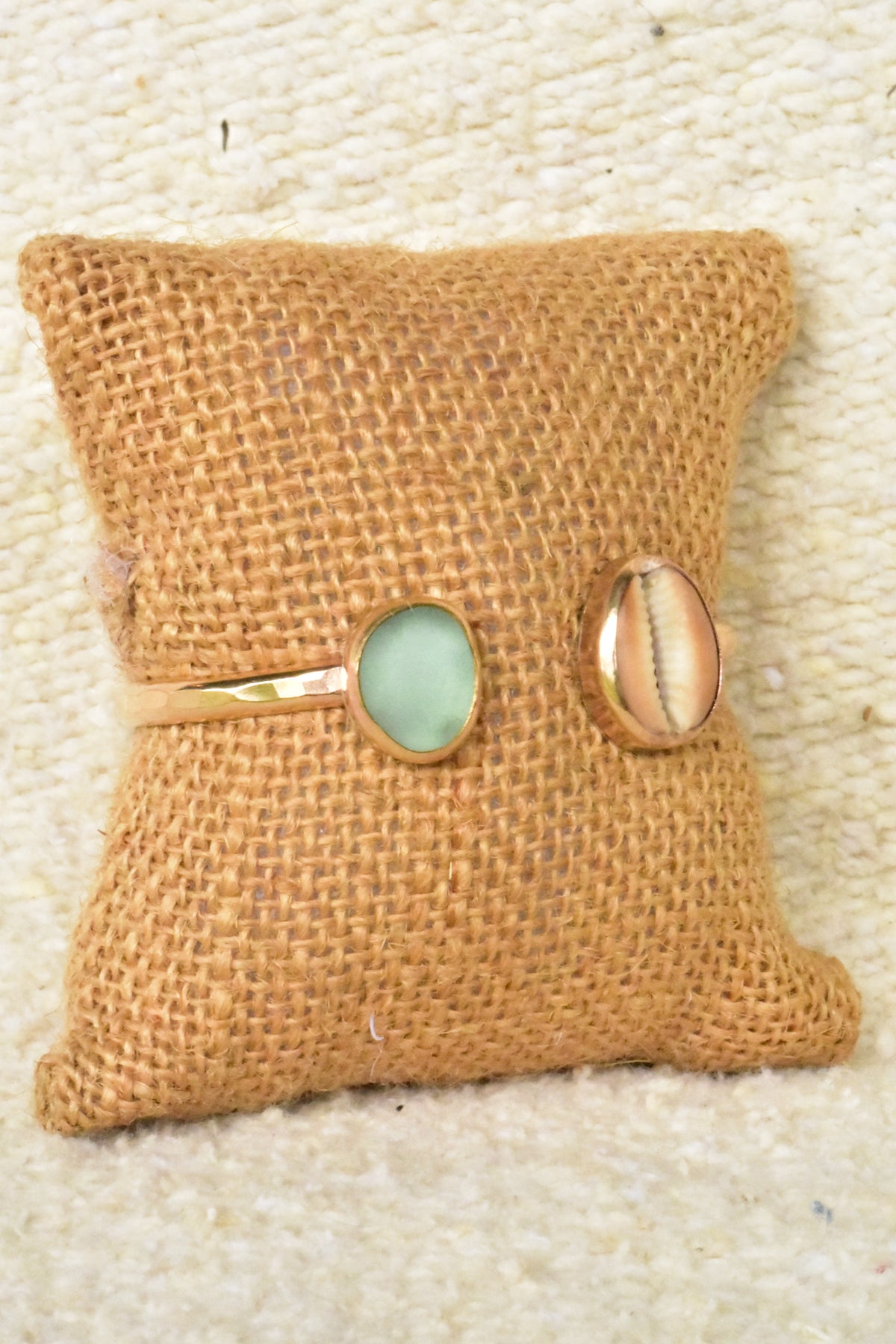 Cowrie Seaglass cuff