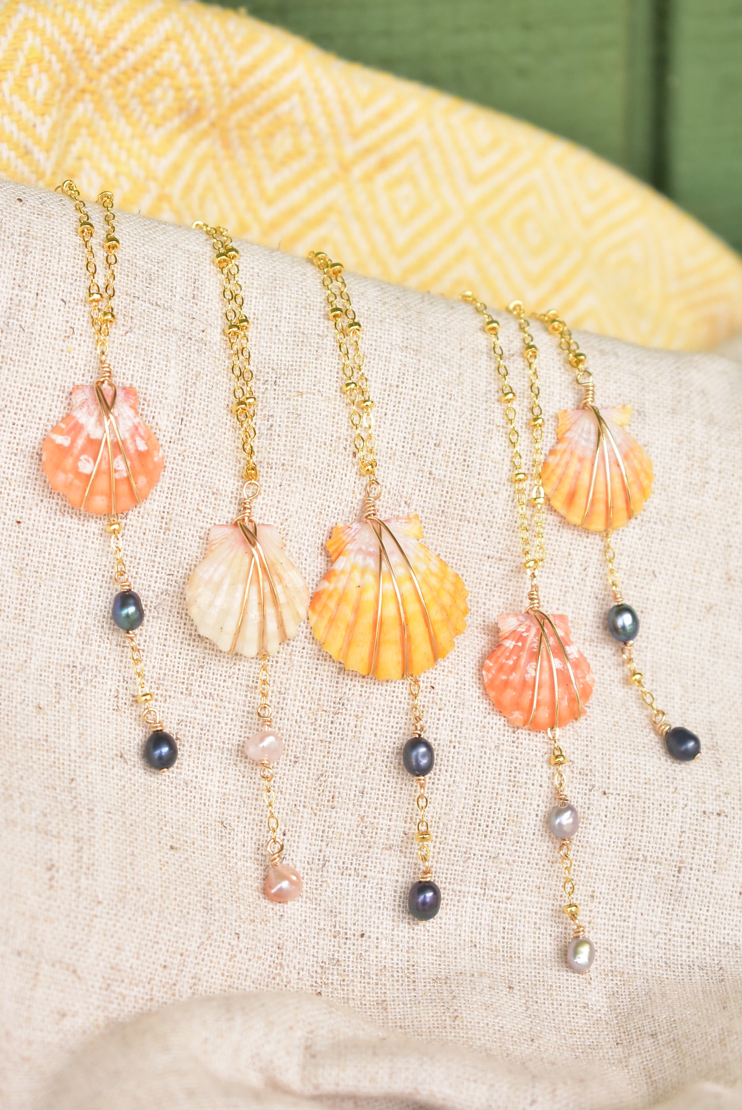 Sunrise keshi drop necklace
