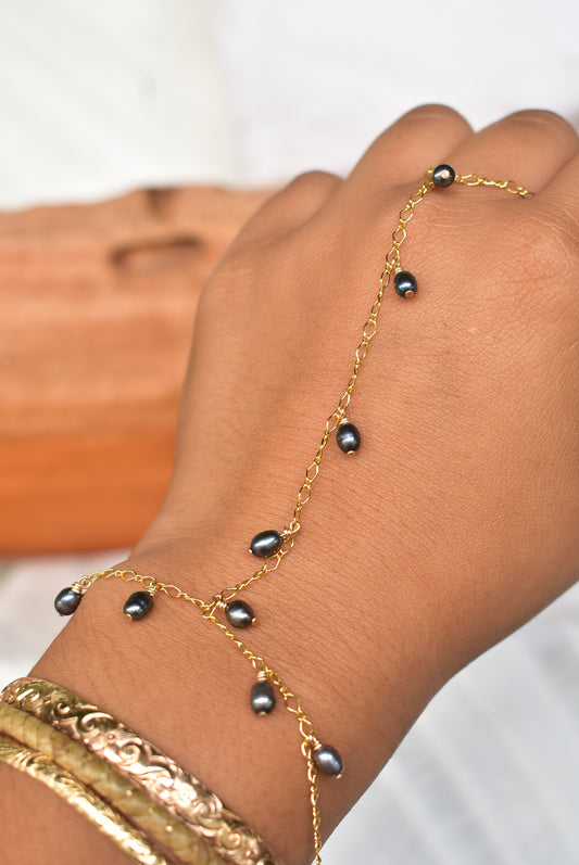 Blue freshwater hand chain
