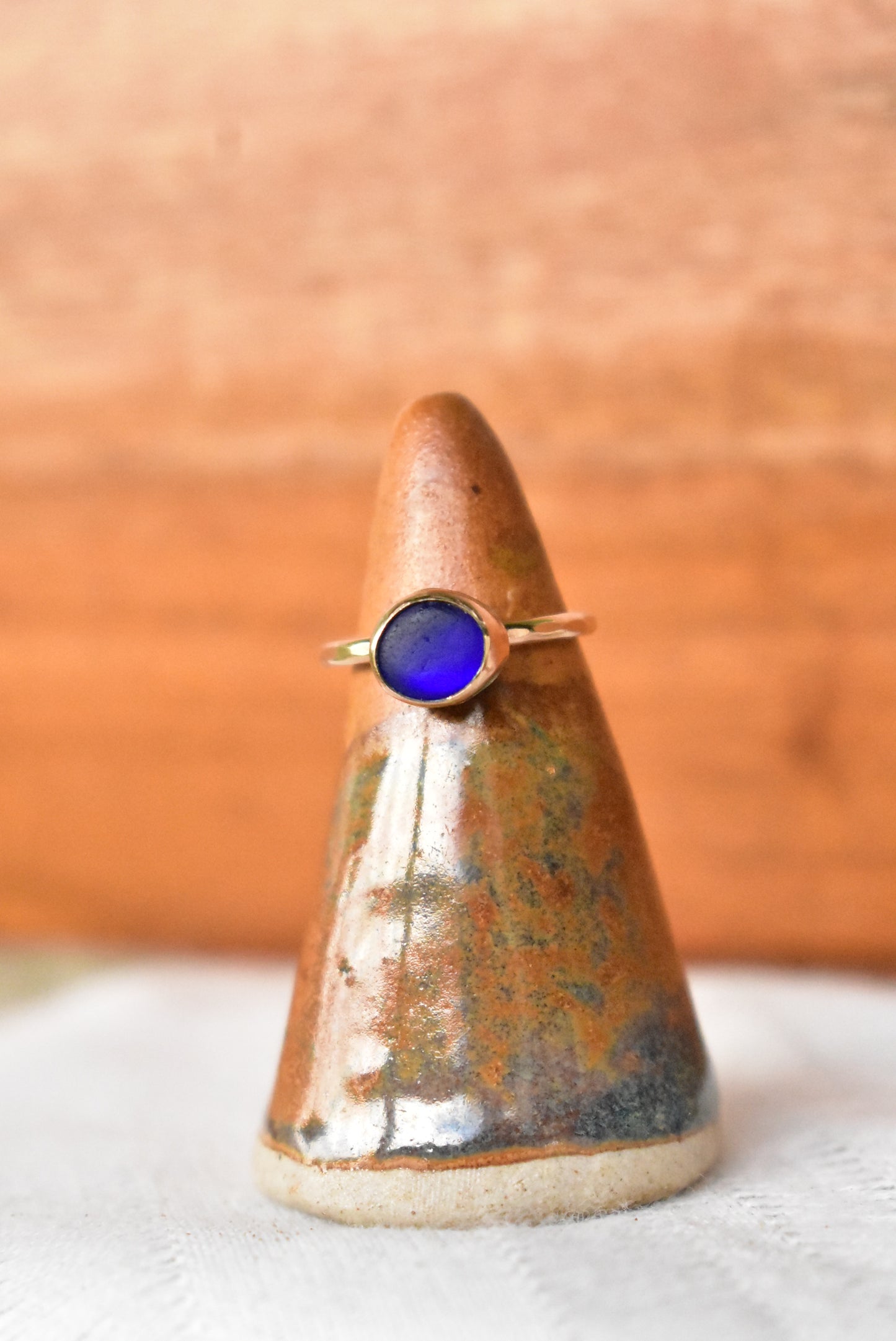 Simple seaglass rings