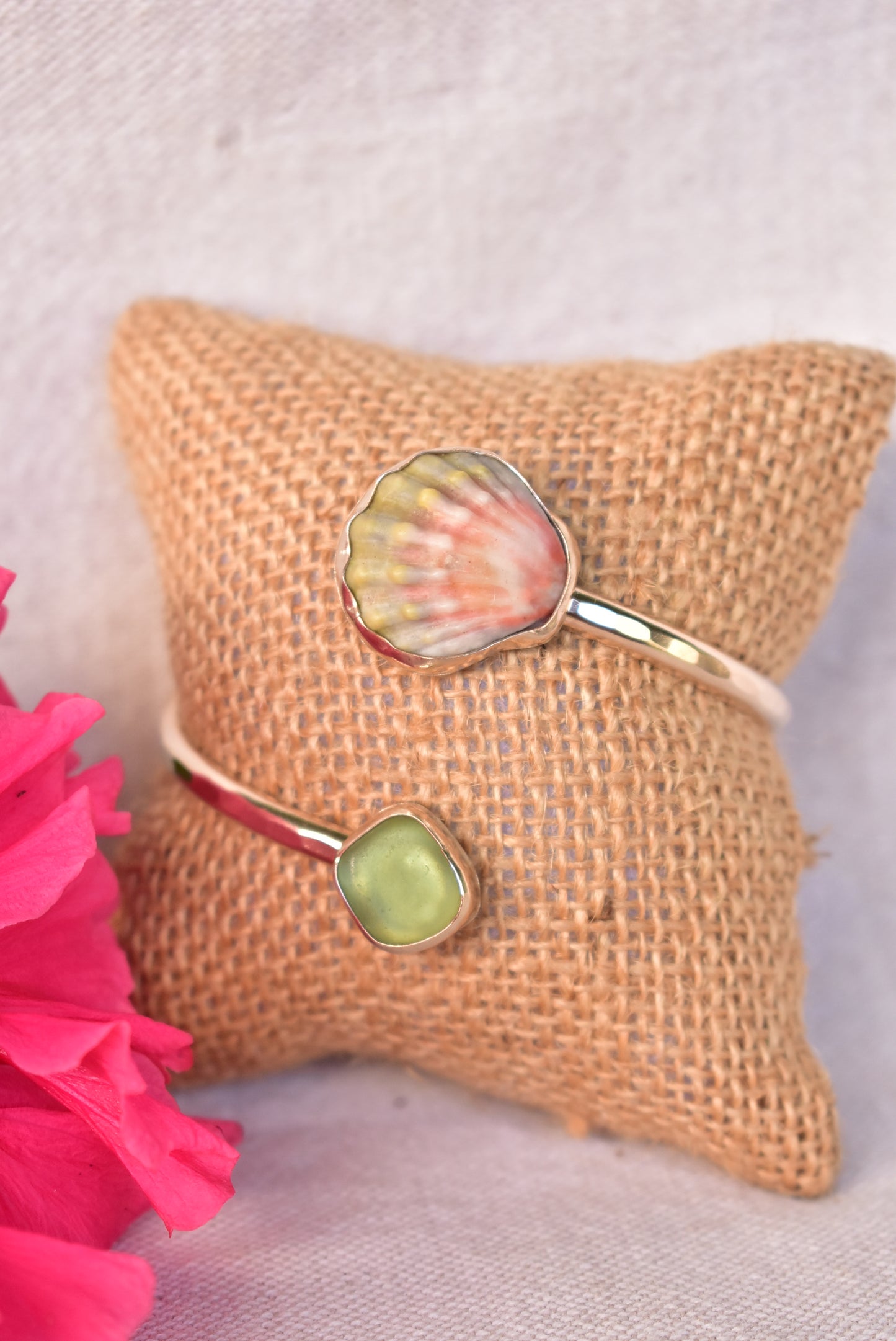 Sunrise and Seaglass cuff