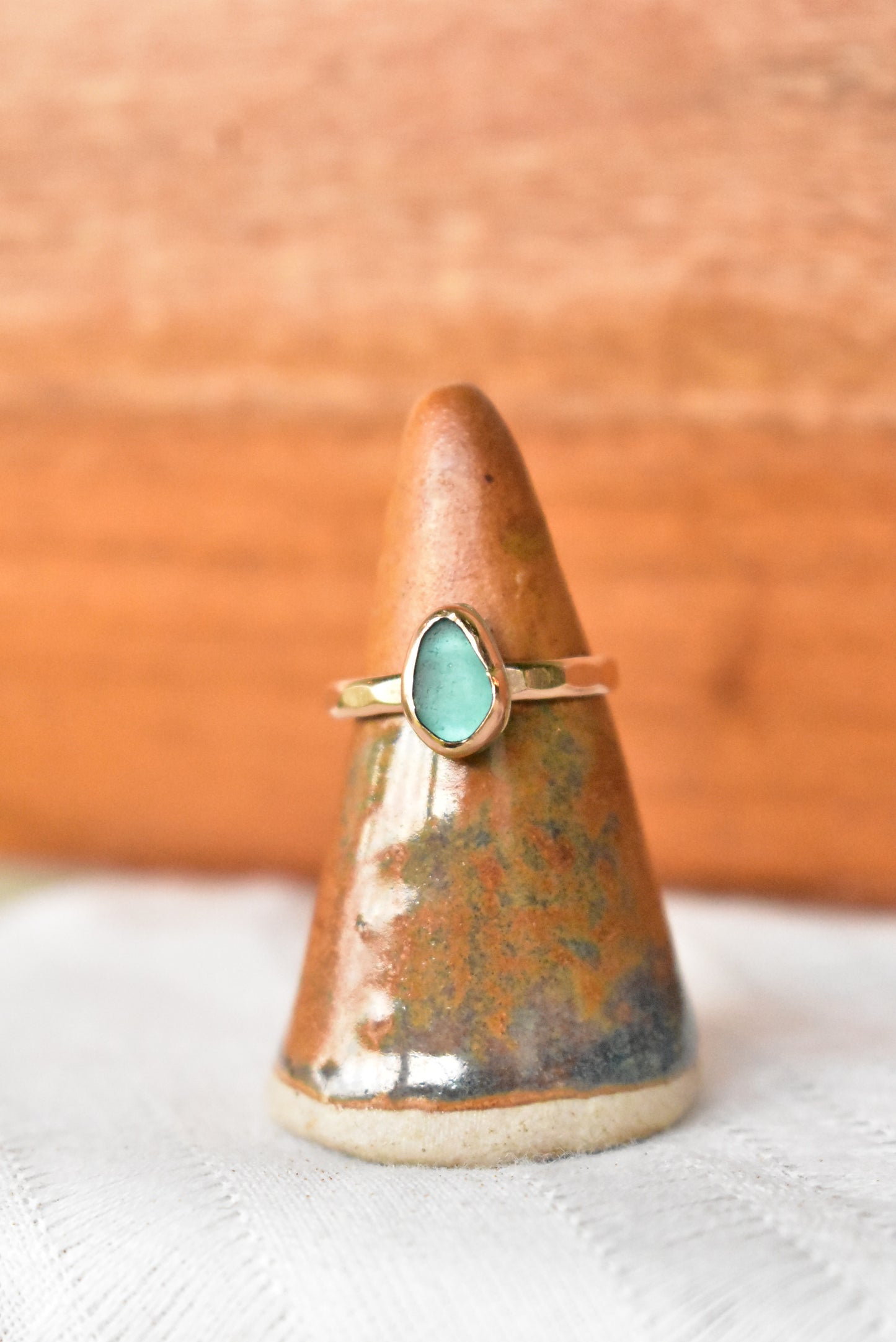 Simple seaglass rings