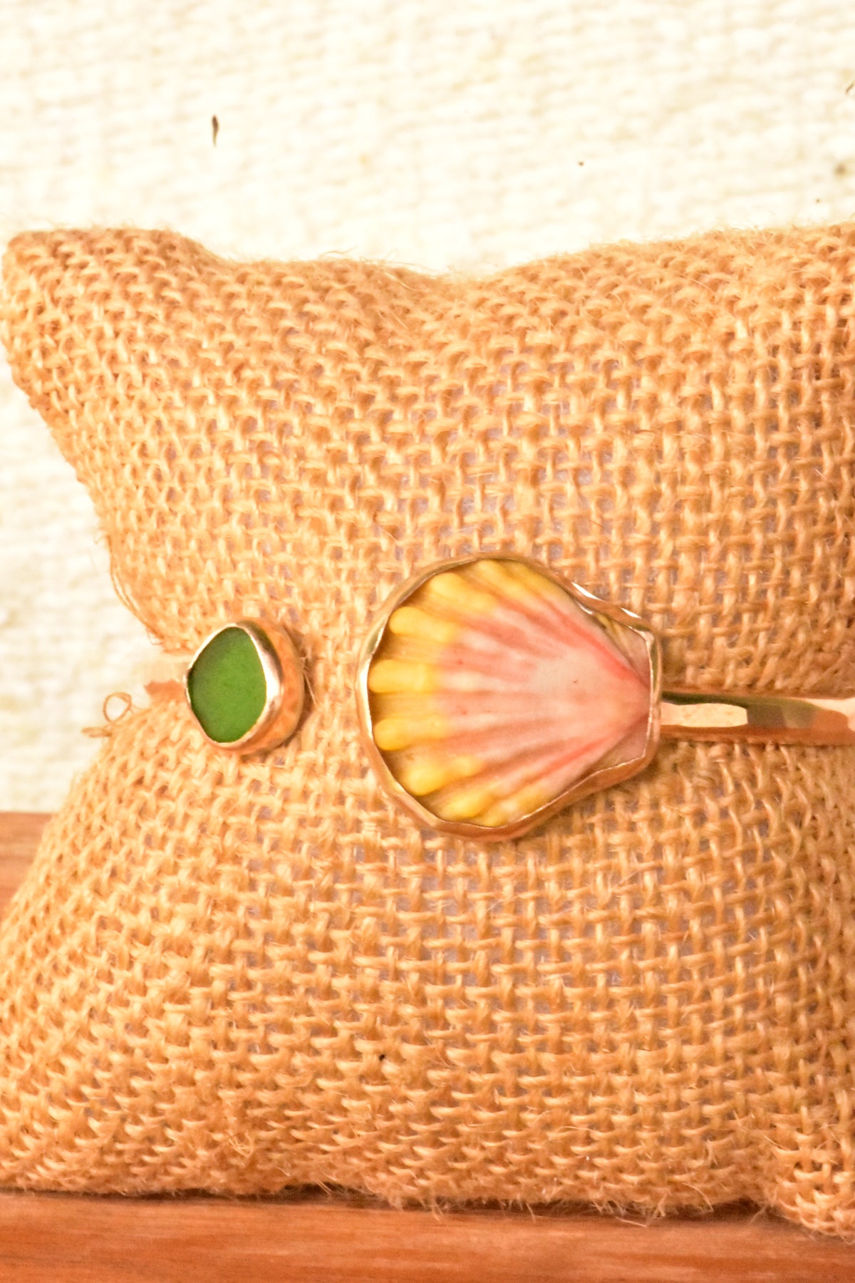 Sunrise seaglass cuff