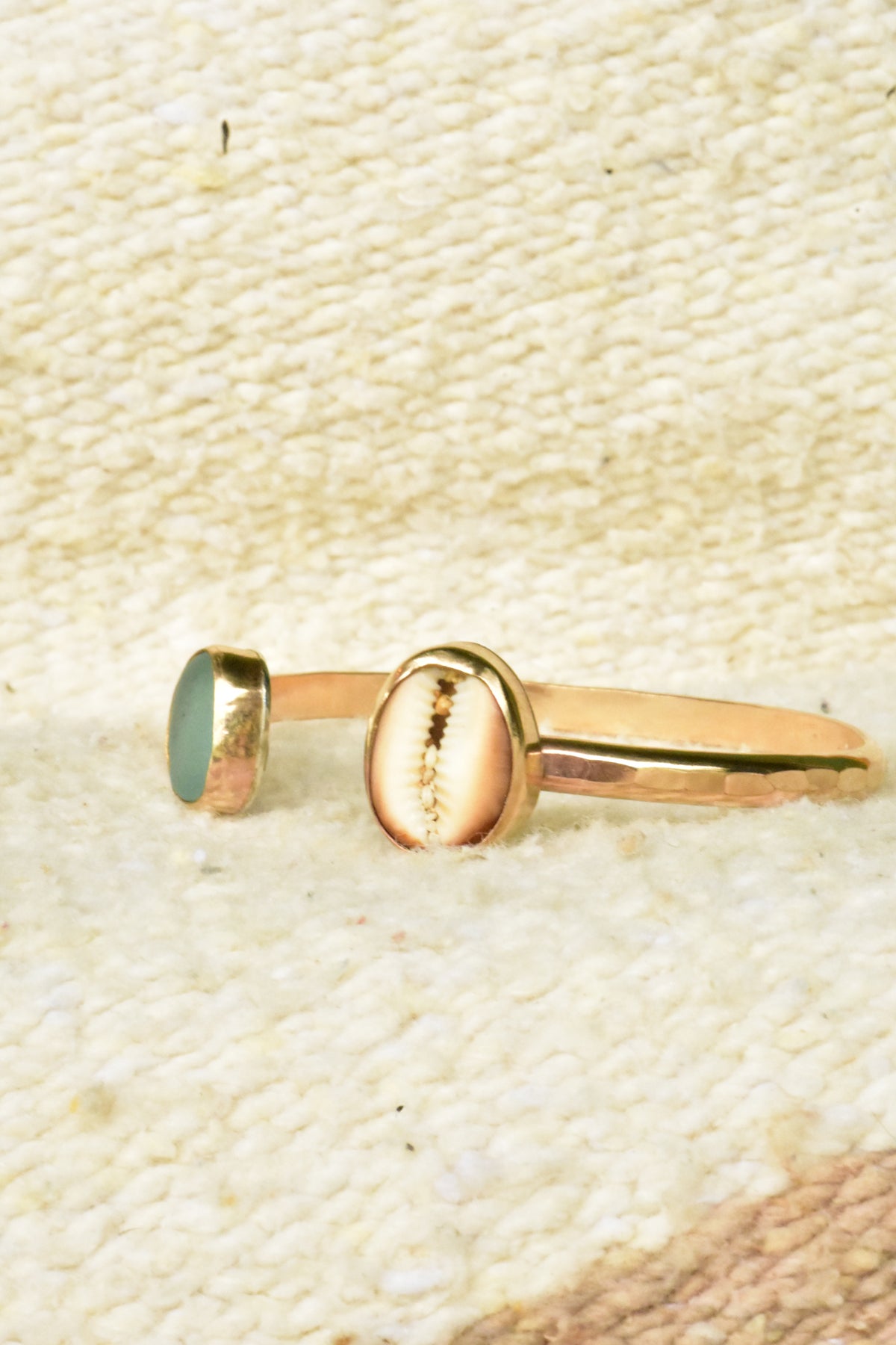 Cowrie Seaglass cuff