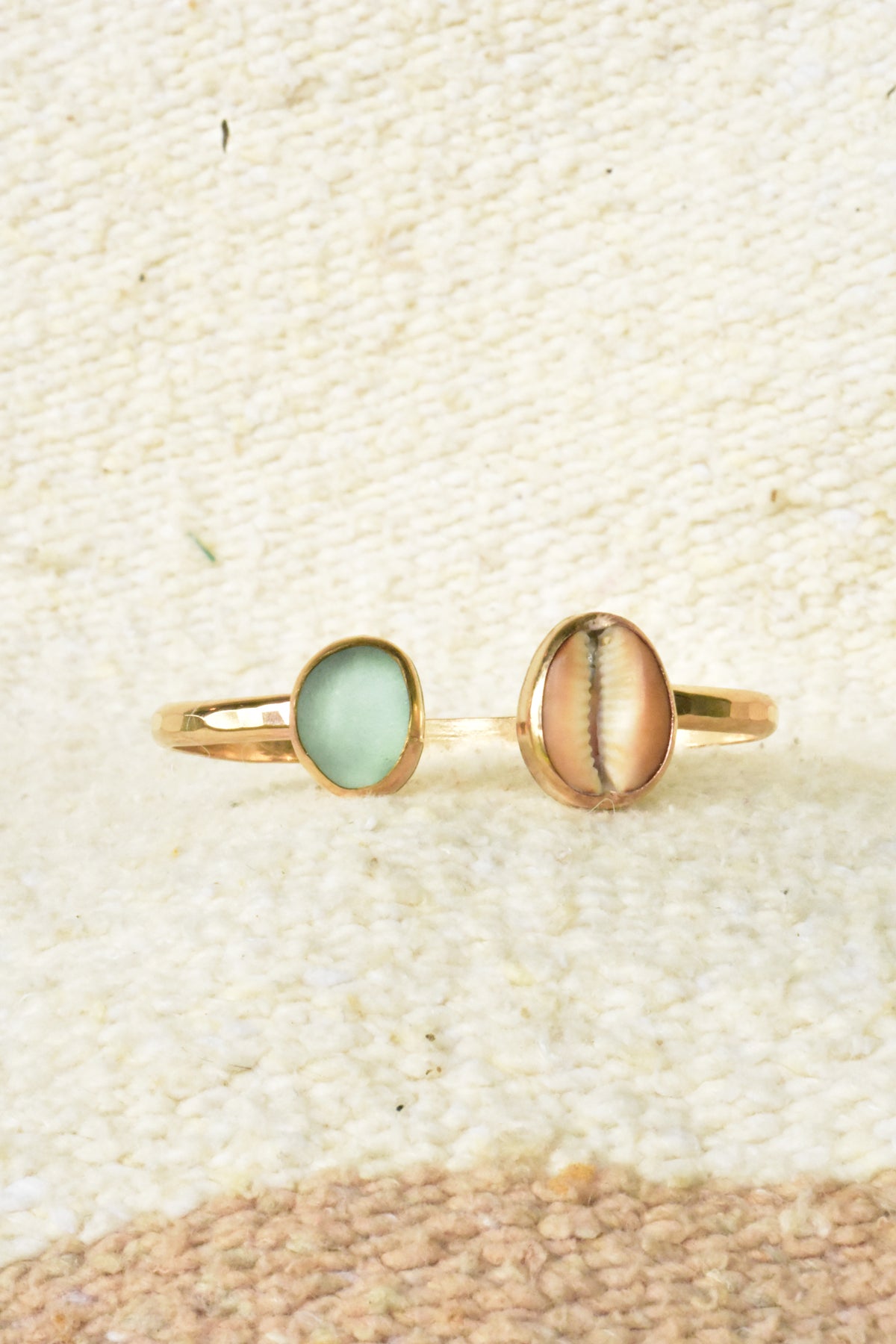 Cowrie Seaglass cuff