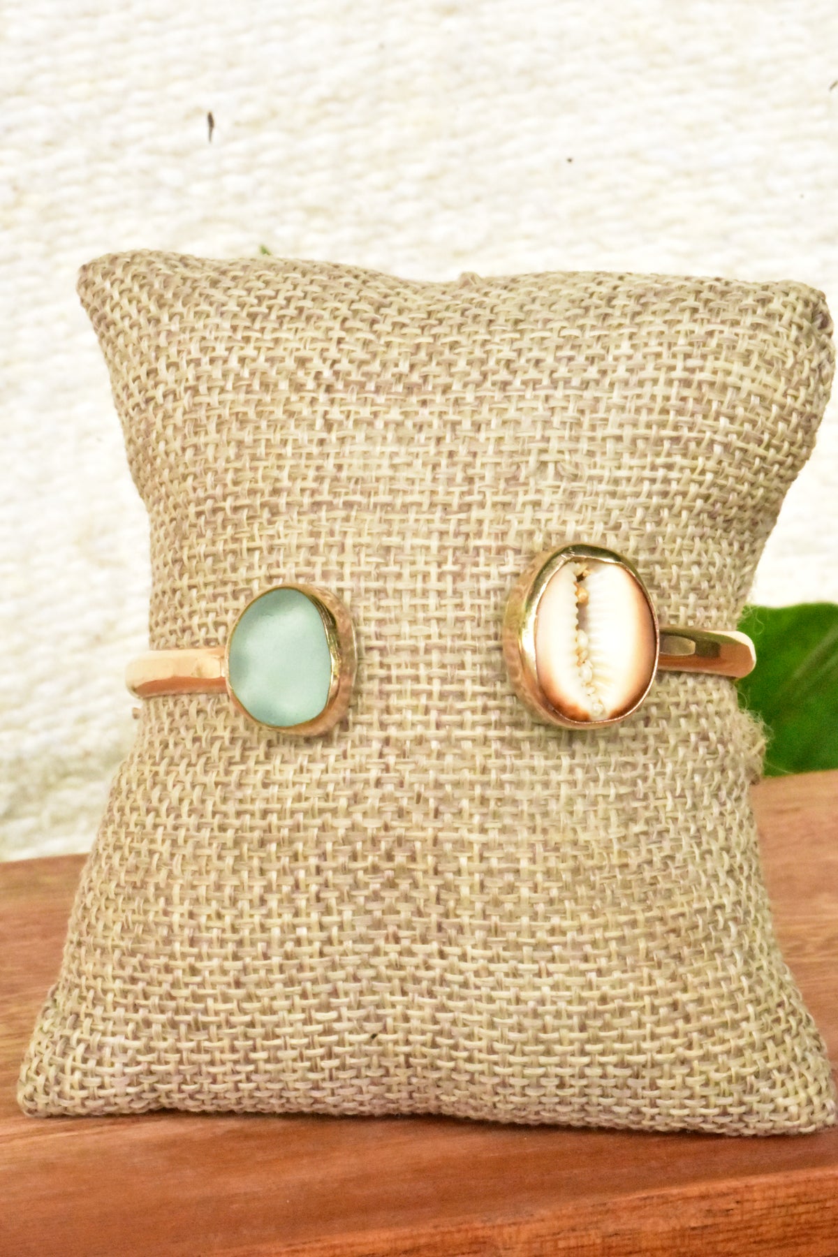 Cowrie Seaglass cuff