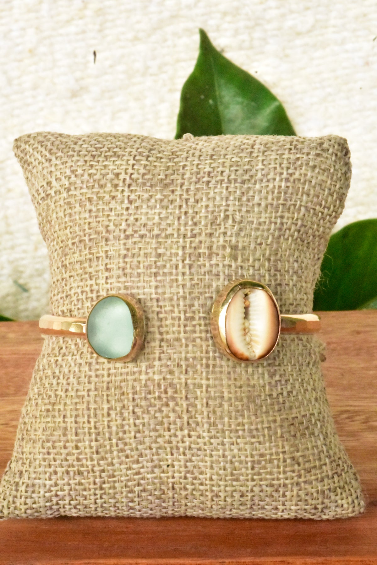 Cowrie Seaglass cuff