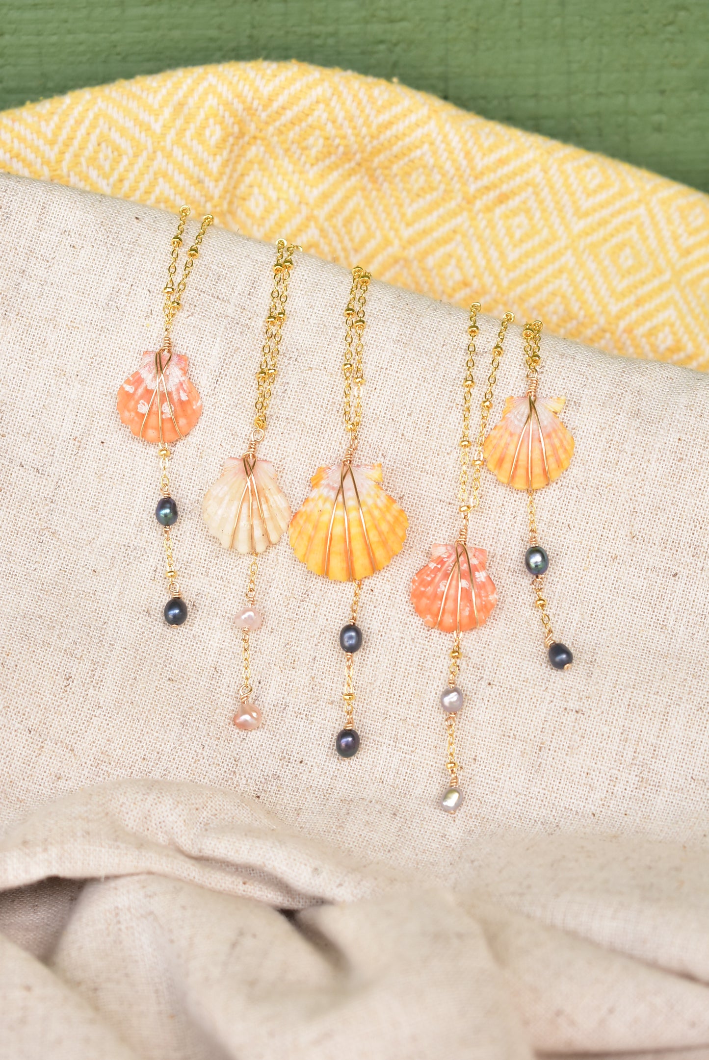 Sunrise keshi drop necklace