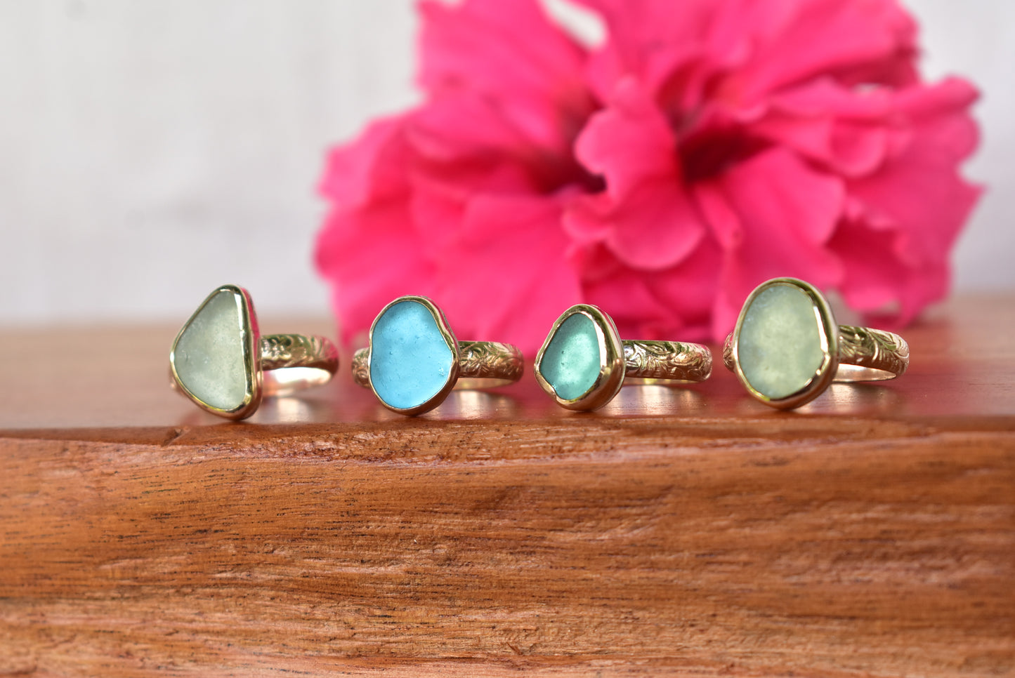 Seaglass heirloom ring