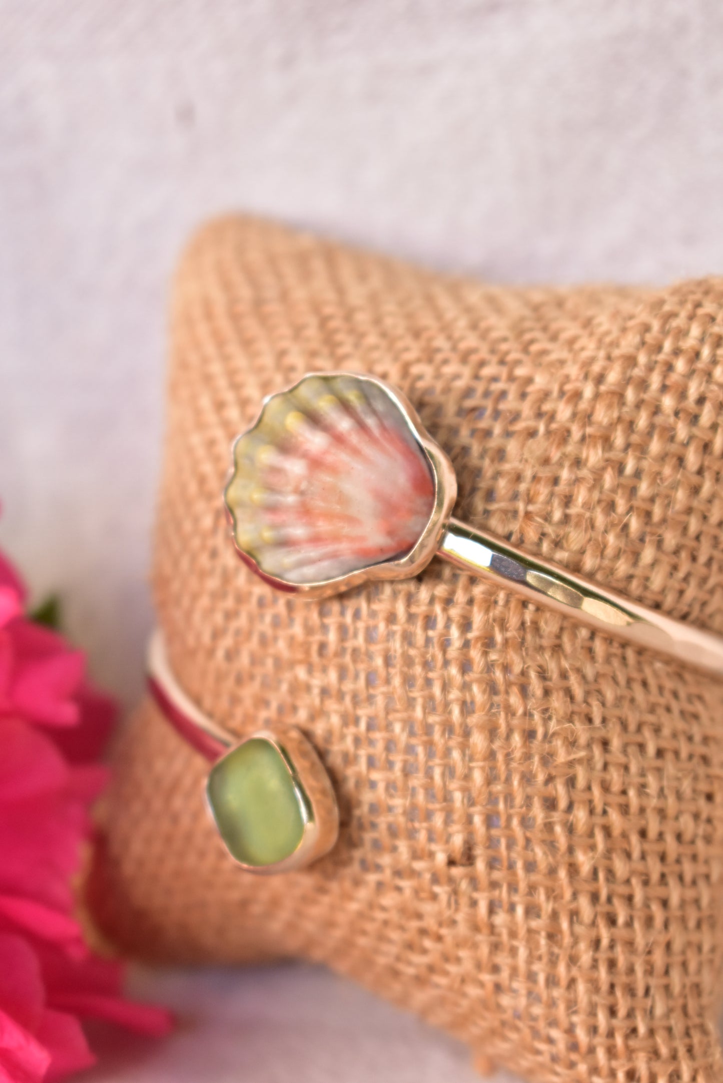 Sunrise and Seaglass cuff